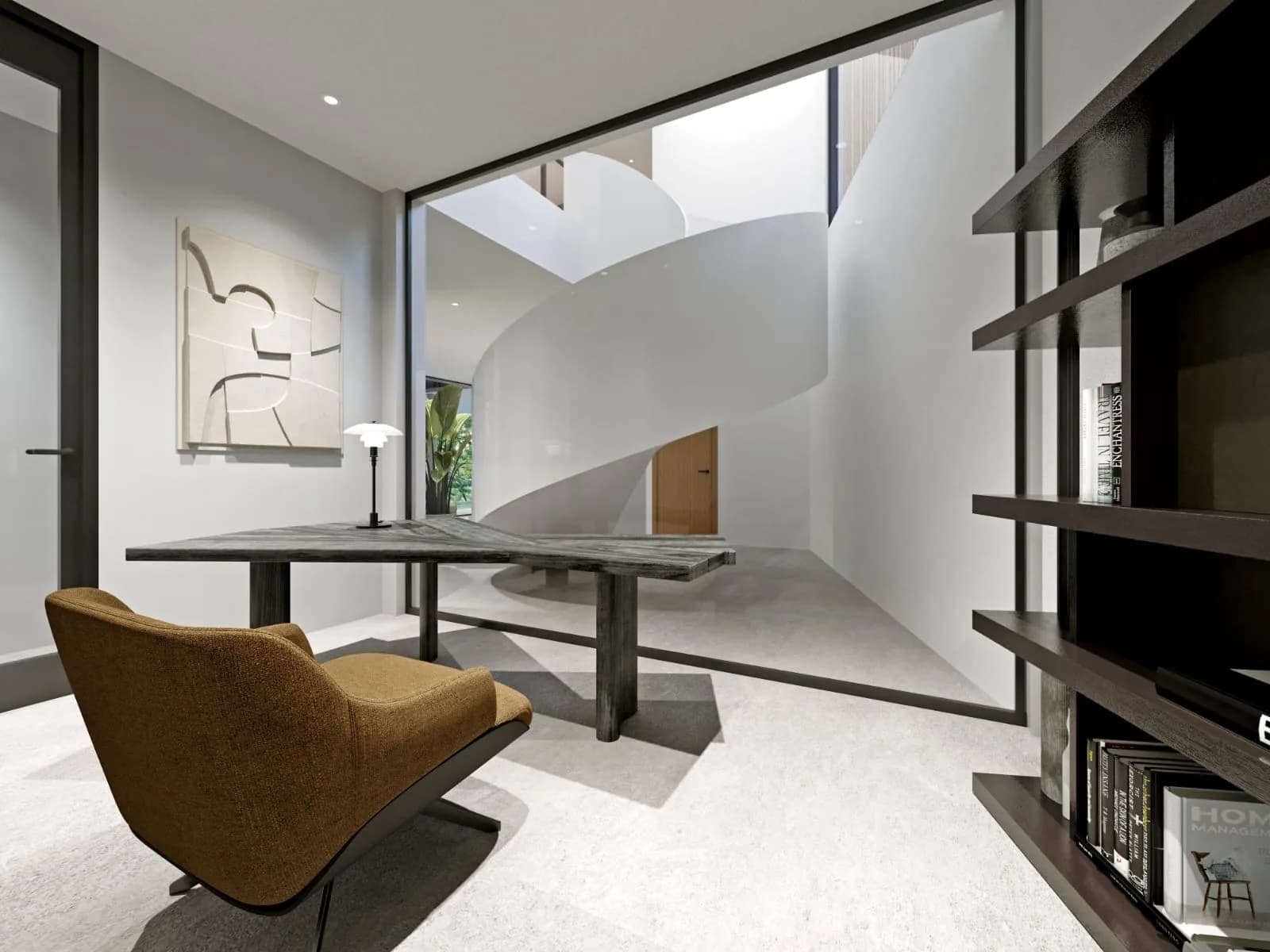 Villa concept render with pool and landscape